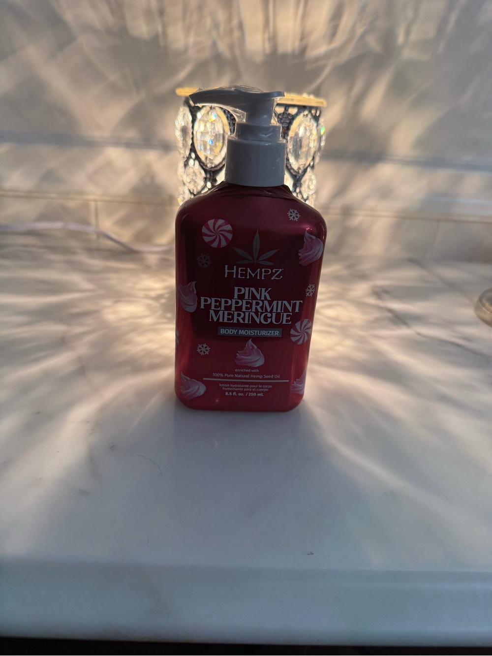 New Unopened Hempz Pink Peppermint Meringue Body Moisturizer - Red